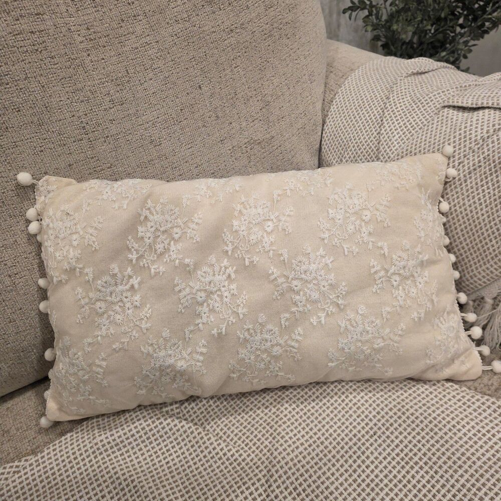 Beautiful Decorative Throw Pillow with Floral Design